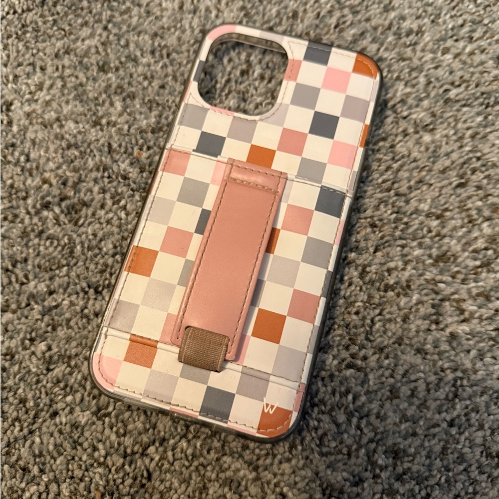 Stylish Checkered Phone Case with Stand
